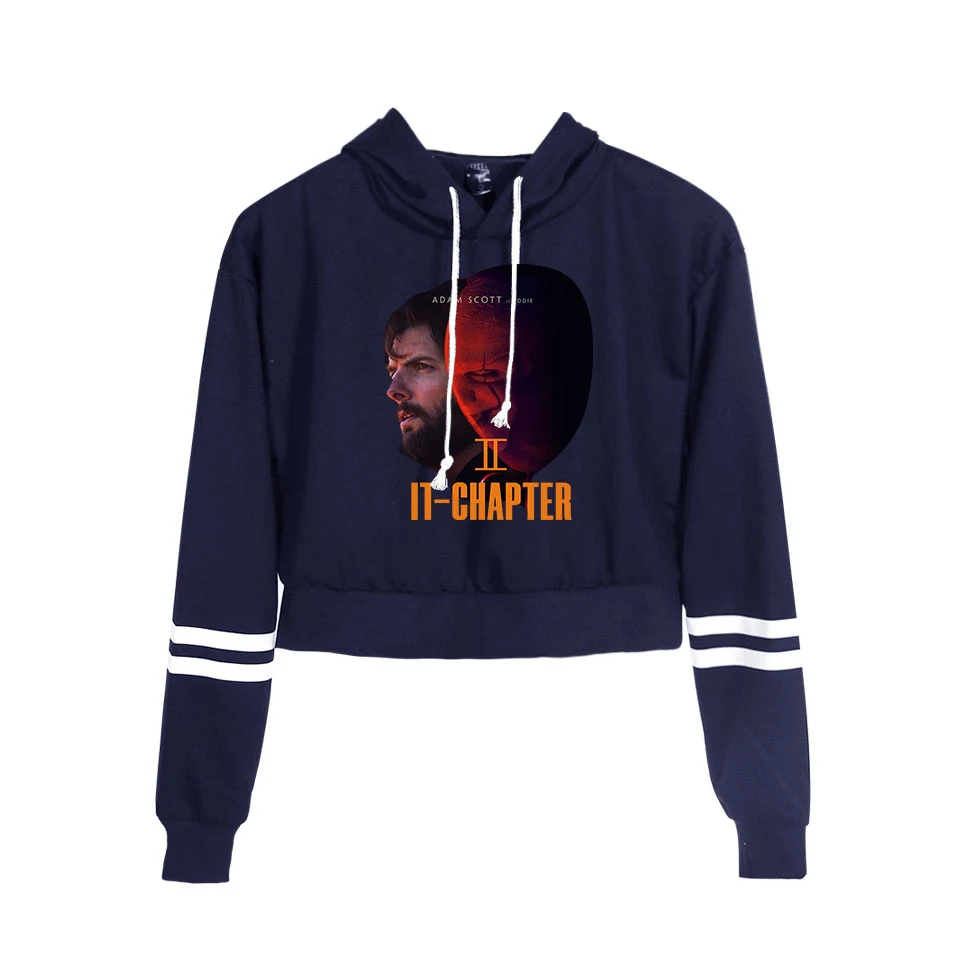 

Женская толстовка с капюшоном и высокой талией It button 2, 2020