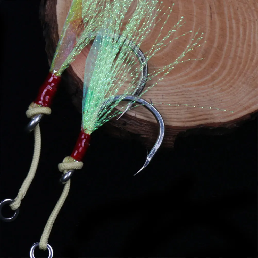 3 Pcs Steel Carbon Bass Cod Fishing Lures Sea Tackle Boat Luminous Hook | Спорт и развлечения