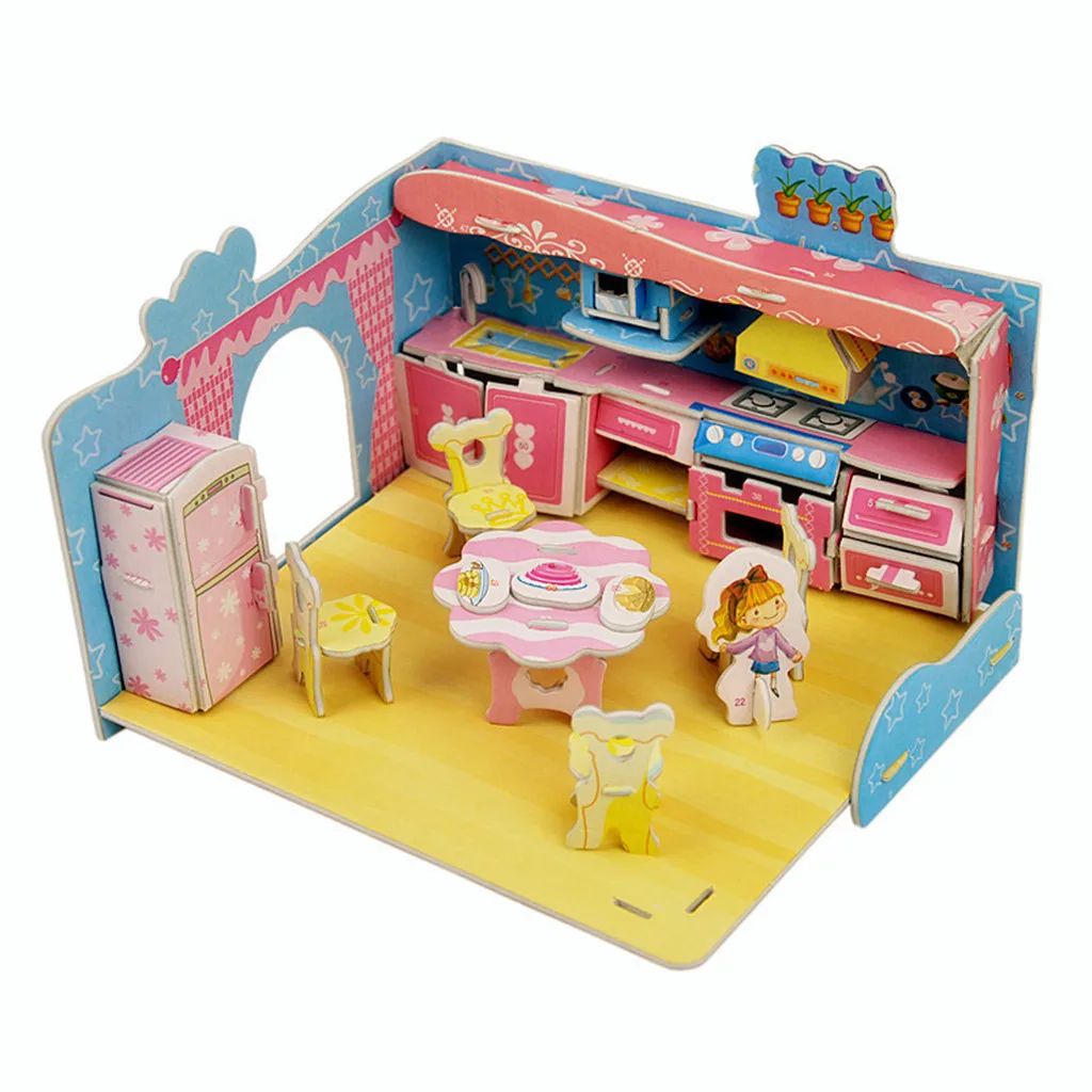 3D игрушка головоломка ручная сборка пазлов для раннего обучения дома спальни