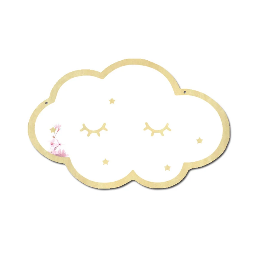 

Decorative Wall Mirror, Cloud Shaped Modren Hanging Mirrors with Rope for Bedroom Living Room, Frameless Wall Acrylic Mirror