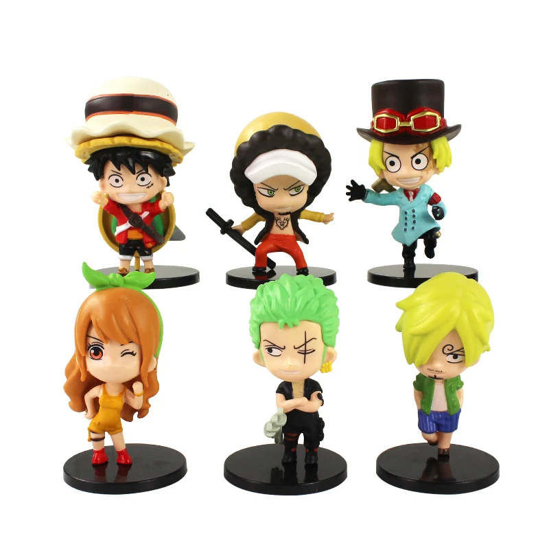 

Экшн-фигурки sanji luffy zoro nami sabo Trafalgar, ПВХ, 6 шт./компл., 8,5-11 см
