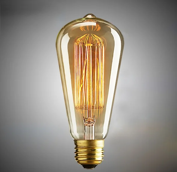 

Retro lamp st64 vintage edison bulb e27 incandescent bulb 110v 220v light bulb 40w 60w filament lamp lampada for home decoration