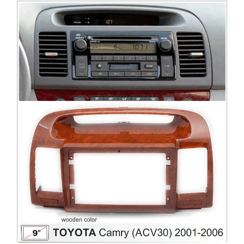 9-дюймовый 2Din автомобильный радиоприемник для Toyota Camry 5 2001-2006 стереопанель монтажа