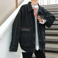 spring and autumn new korean mens casual ripped jacket mens embroidery youth men slim denim clothes teenagers mens coat