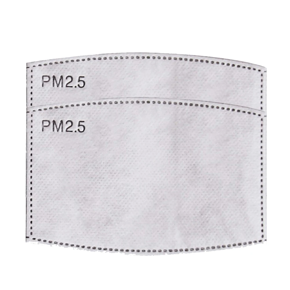 2 шт./компл. PM2.5 противодымчатая маска для рта Сменный фильтр срез 5 слоев Нетканый