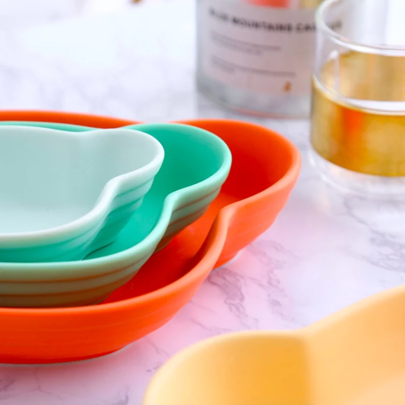 Керамическая миска для детского ужина в форме медведя из мультфильма милый набор