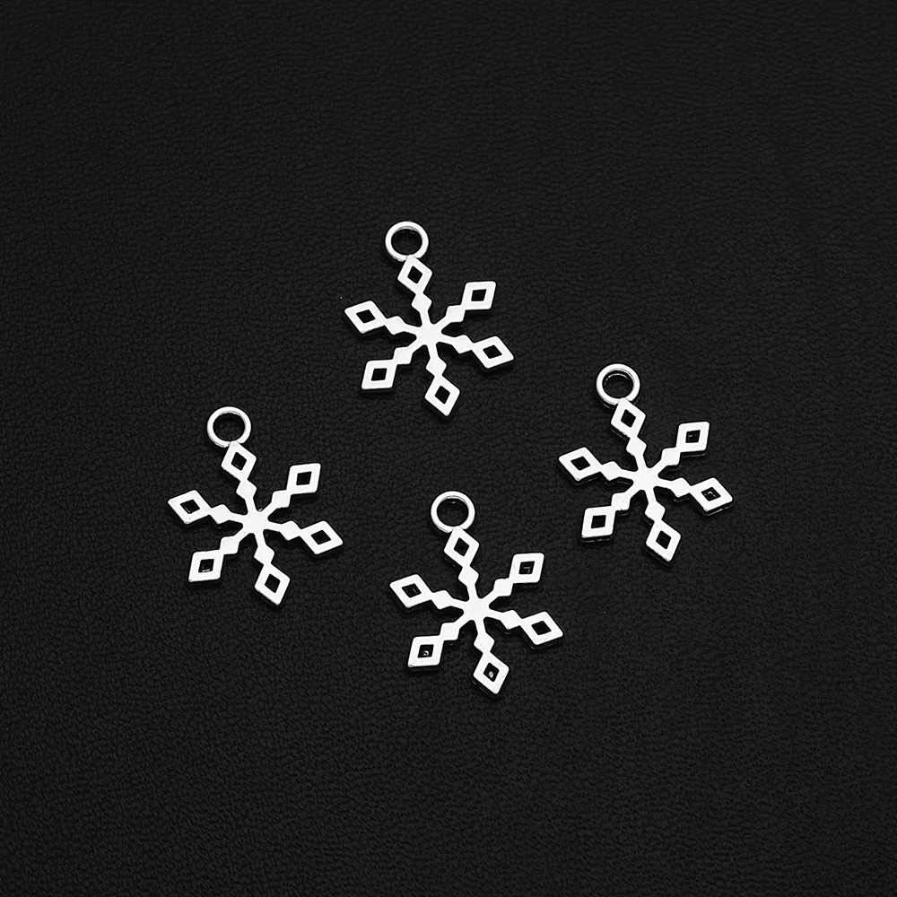 

30pcs/Lots 14x19mm Antique Silver Plated Snowflake Christmas Charms Winter X-Mas Pendants For Diy Fashion Jewellery Finding