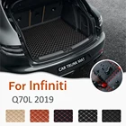 Коврик для багажника автомобиля Infiniti Q70L 2019, напольные коврики для багажника, подкладка для груза, подкладка для сапог, грязеотталкивающий коврик для багажника, аксессуары для багажника