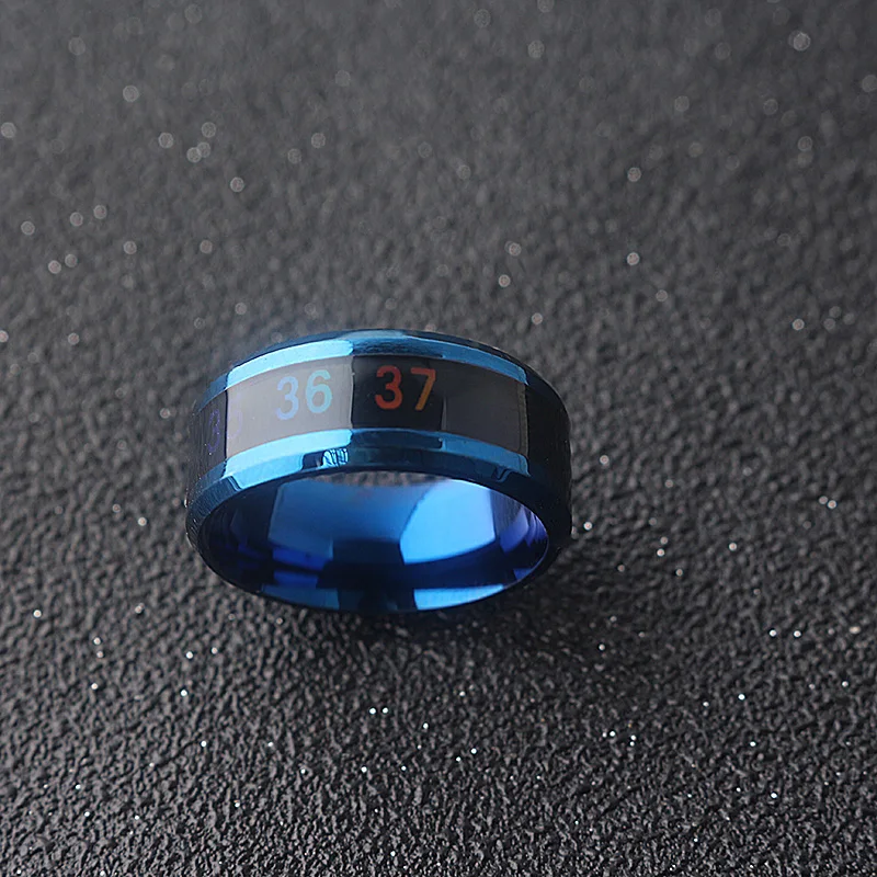 

Multifunctional Waterproof Temperature Rings for Women Men Stainless Steel Sense Celsius Intelligent Smart Ring Finger Jewelry