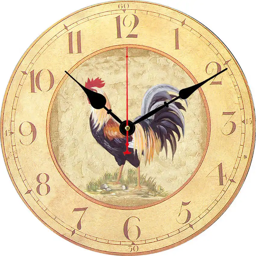 Chicken Clock K Антикварные настенные часы, кухонные часы, потертые Ретро часы для декора кухни, Новое поступление - Цвет: Chicken Clock K