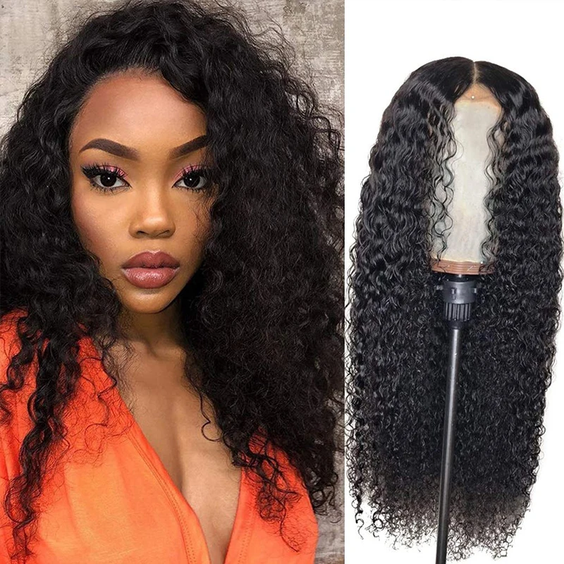 Curly Human Hair 13x4x1 Lace Front Wigs For Black Women Brazilian Wet and Wavy Human Hair Wigs 4x1 Curly Lace Closure Wig