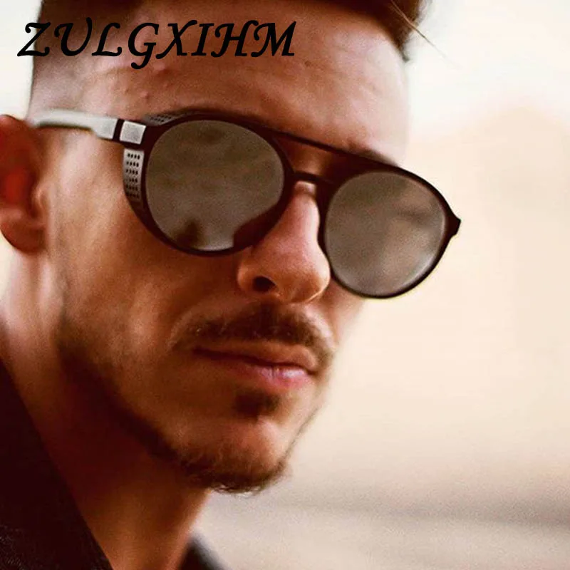 Солнцезащитные очки в стиле стимпанк для мужчин и женщин винтажные круглые