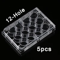 5pcs polystyrene petri dishes culture dish 12 hole for laboratory medical biological scientific lab supplies