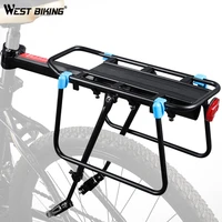 west biking 50kg capacity bike racks cycling carrier luggage cargo rear shelf aluminum alloy mtb bike bags holder bicycle rack