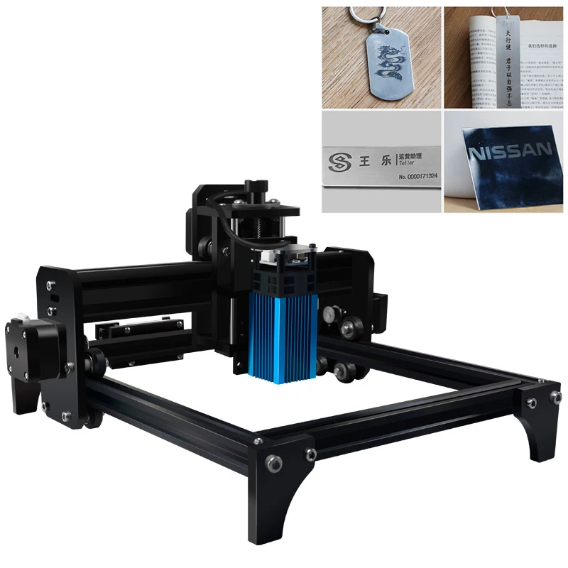 

Laser Engraving Machine Cutting Small Fully Automatic Stainless Steel Marking Logo Plotter Fixed Focus Laser Head Manual Lifting