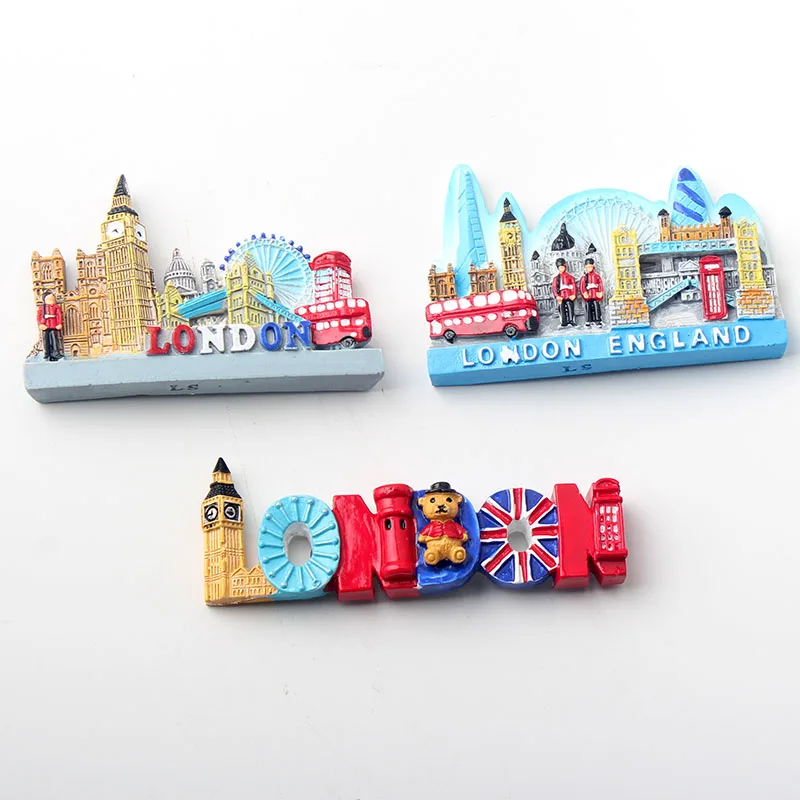 Ручная роспись лондон 3D смола магнит на холодильник туризм сувенир