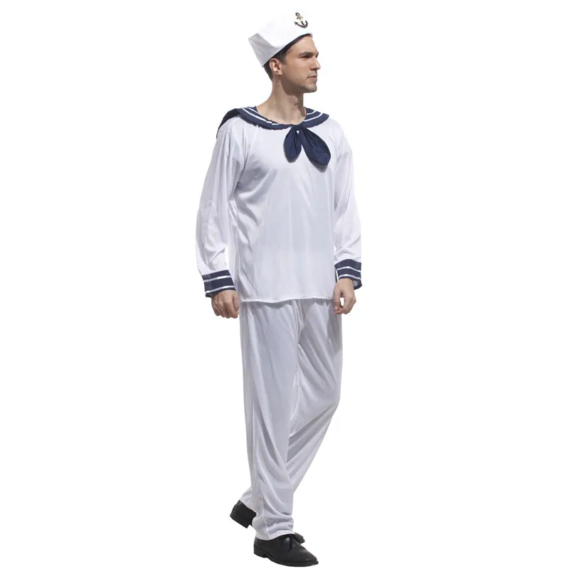 Костюм униформы белого человека на Хэллоуин морской тематики косплей для