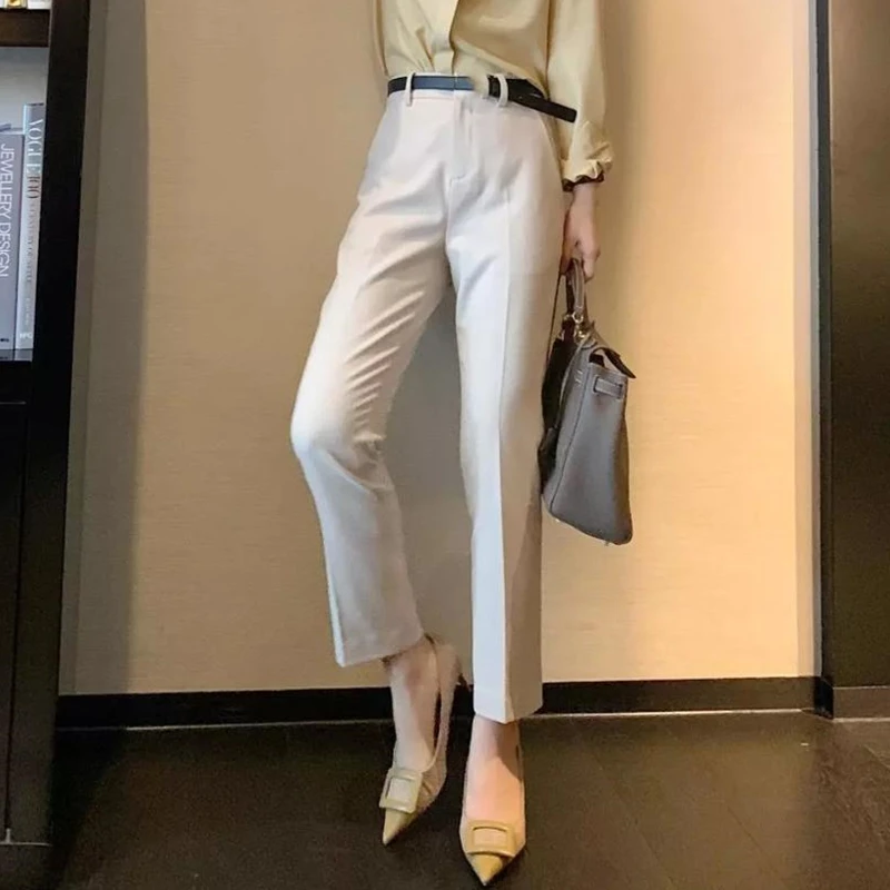 Женские офисные брюки Элегантные повседневные узкие до щиколотки женские