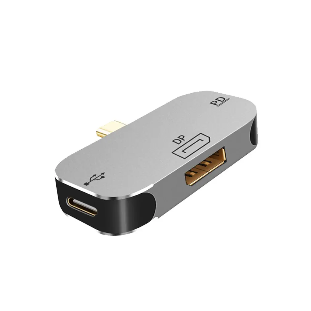 

Концентратор 3-в-1 USB C к DP Hub алюминиевый сплав корпус PD адаптер для телефона ноутбука ПК Портативный высокоскоростной концентратор