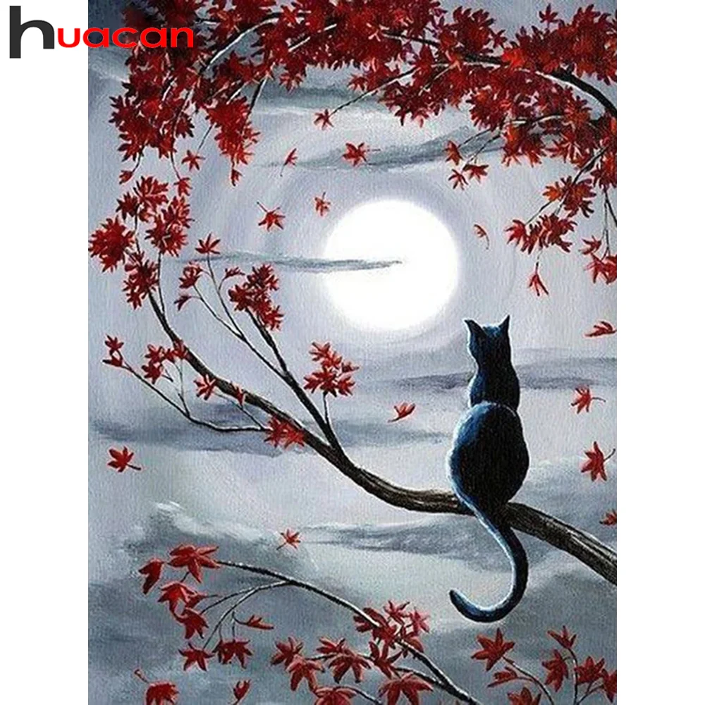Набор для алмазной живописи Huacan мозаика с изображением ночной Луны настенные