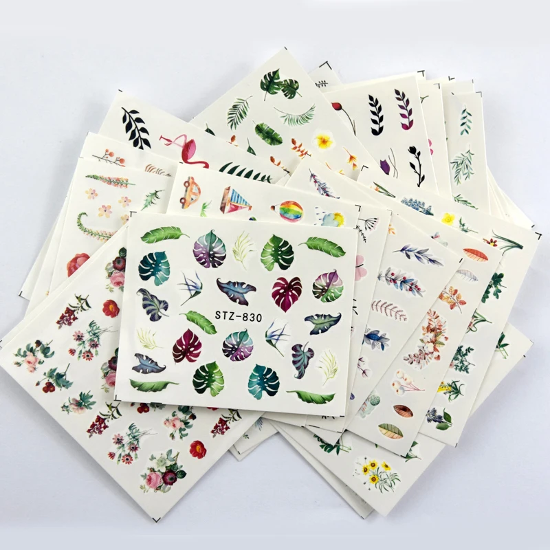 29 листов переводные наклейки для ногтей с тропическими листьями | Красота и