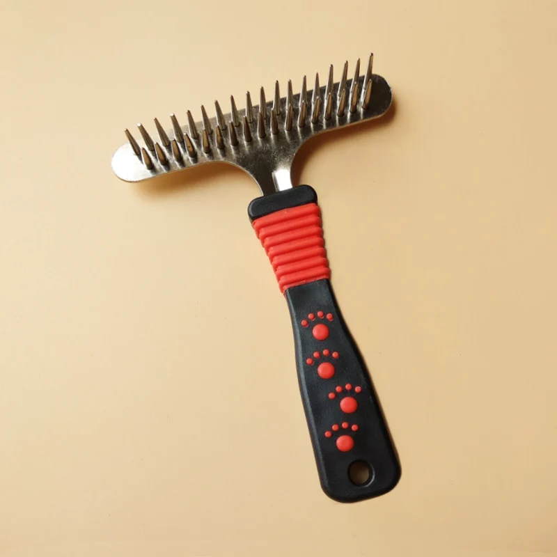 Расческа для собак с толстыми волосами расческа домашних животных двухрядная