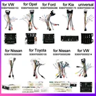 Автомобильный радиоприемник ISO адаптер кабель quadlock адаптер 16PIN для VOLKSWAGEN VW FORD KIA TOYOTA NISSAN OPEL ISO жгут проводов CANBUS коробка