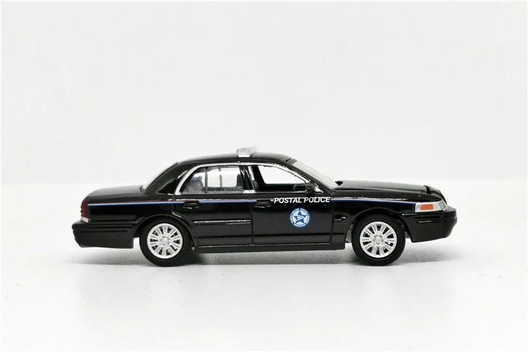 Greenlight 1: 64 Ford Crown Victoria Interceptor 2010 Черная почтовая полиция без коробки