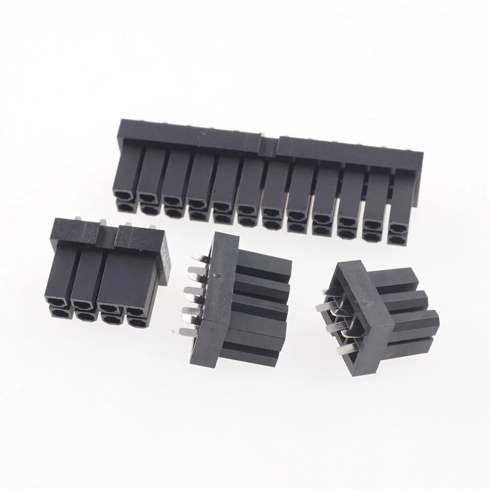 

Гнездовой разъем для компьютера, 4,2 мм, 4, 6, 8, 24 контакта, piec PCI-E GPU CPU EPS ATX PSC PCB Soder, сквозное отверстие, разъем питания