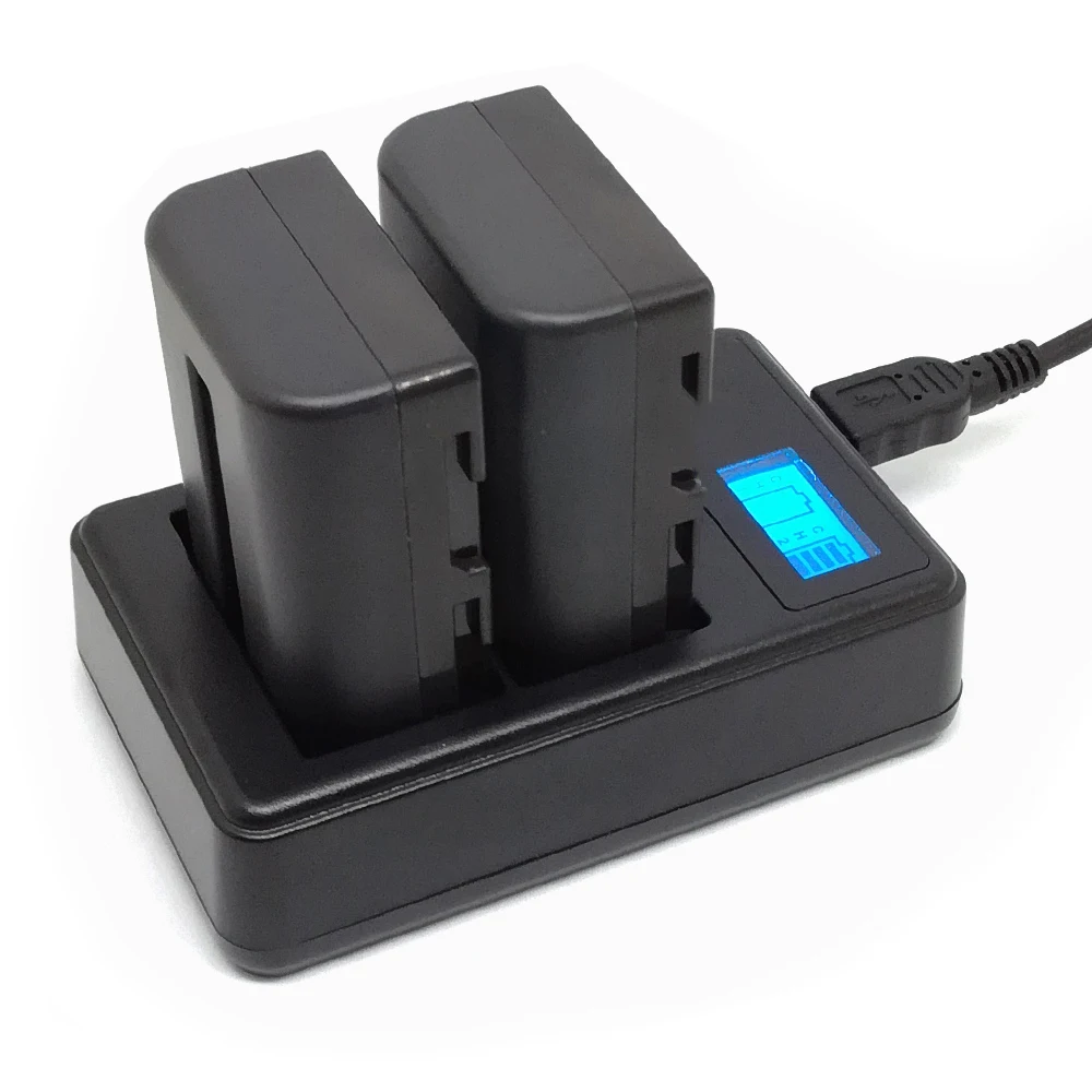 2 шт 2200mAh NP FM500h батарея камеры батареи NP-FM500h+ lcd двойное зарядное устройство USB для sony A57 A58 A65 A77 A99 A550 A560 A580