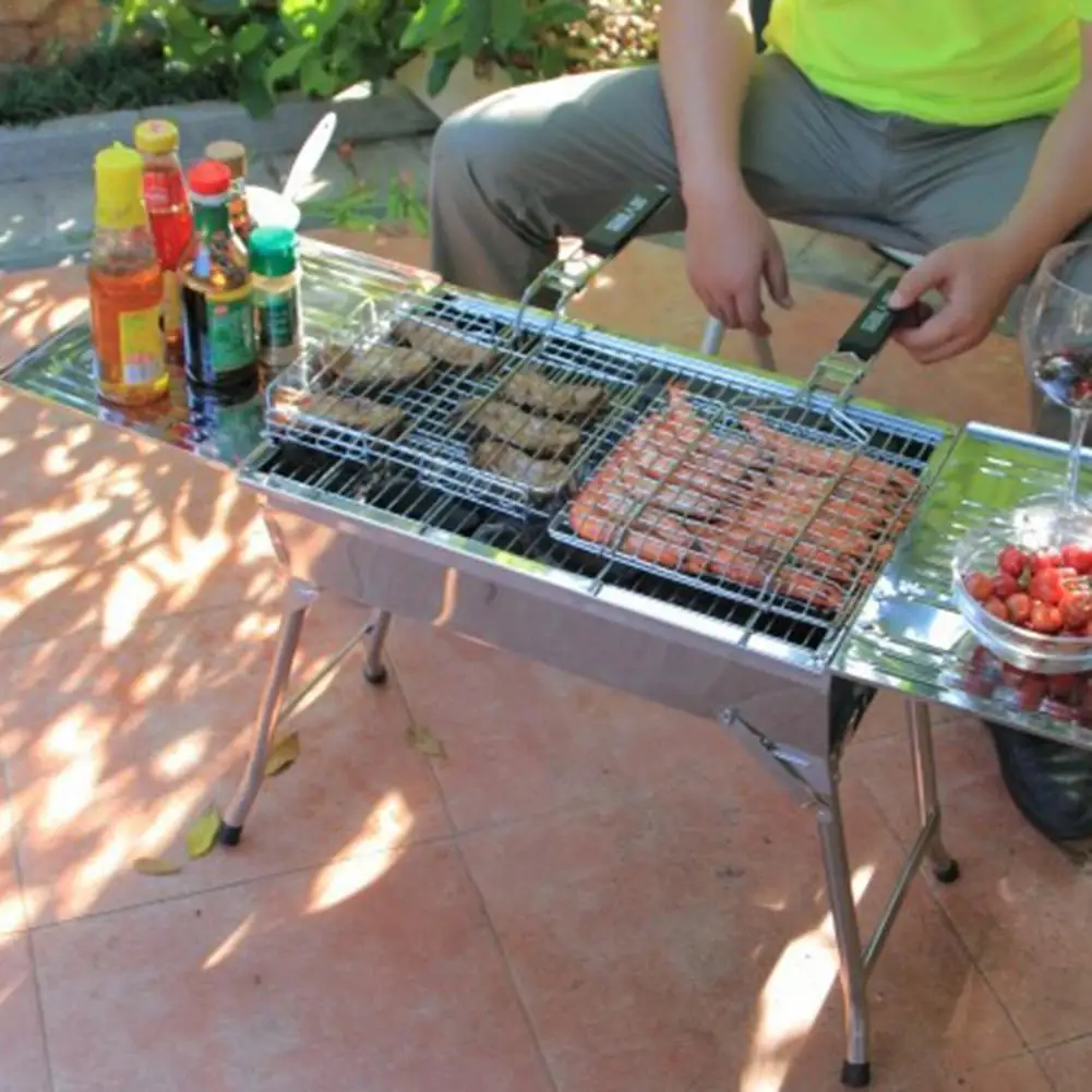 

Non-stick BBQ Fish Clip Portable BBQ Grilling Basket Heat-resistant Barbecue Fish Clip Net Outdoor Camping Tools