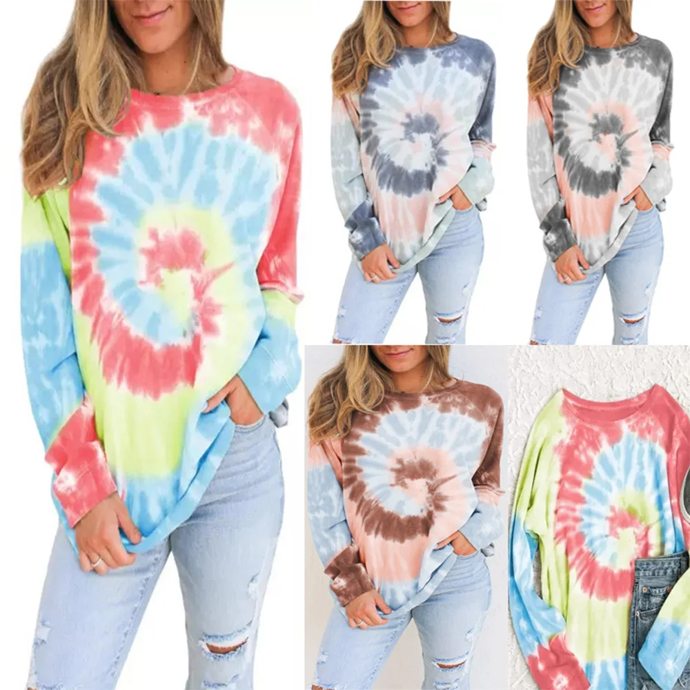 

Клеевой клеевой вихрем печатных Colorblock (цветовой блок), свитера для женщин с круглым вырезом красочные, модный, с длинным рукавом, женская руб...