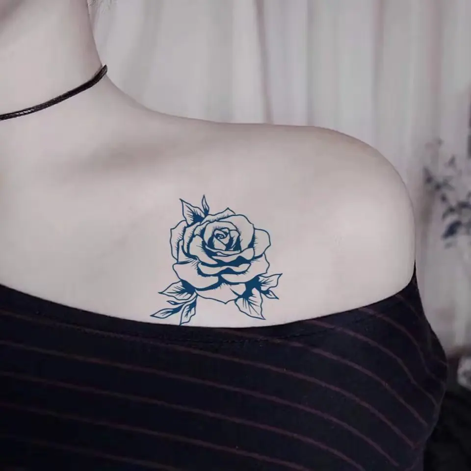 

Spot flower herb tattoo paste juice collarbone flower peach flower collarbone pattern semi-permanent temporary sticker