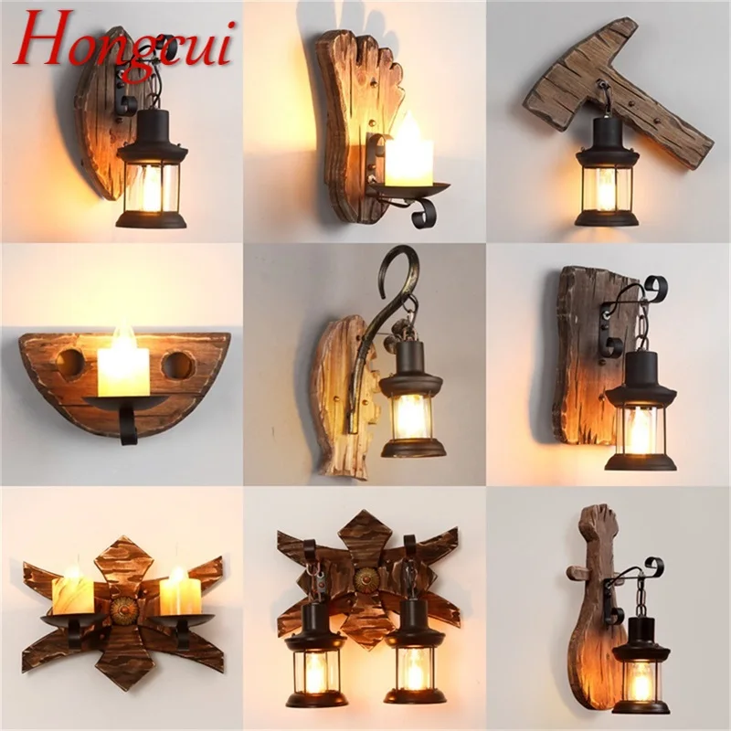 

Hongcui Classical Retro Wall Lights Loft Sconces LED Lamps Fixtures for Home Bar Cafe Decoration