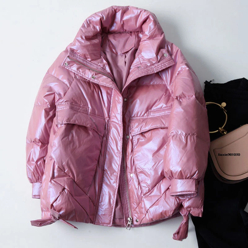 2021 зимняя женская куртка яркое повседневное Свободное пальто теплая парка