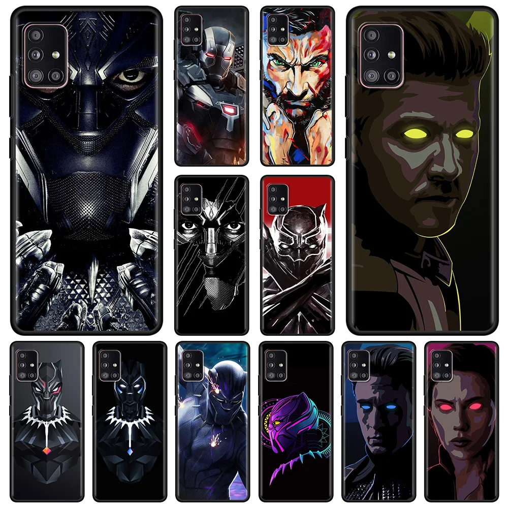 Чехол для телефона с черной пантерой из комиксов Marvel Samsung Galaxy A51 A12 A21s A71 A31 A02s A11 A41 A01