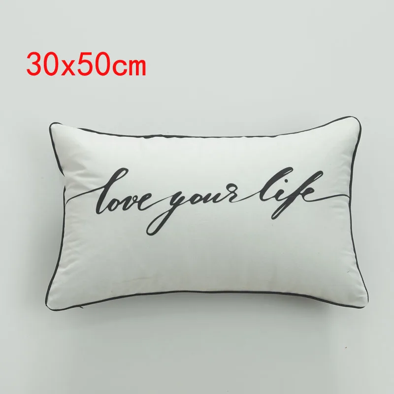 Наволочки для домашних подушек черные и белые наволочки диванных с буквенным