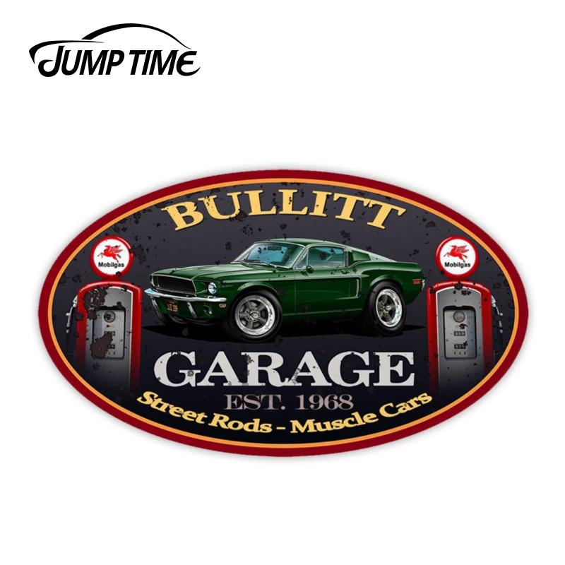 Время прыжка 13 см x 8 2 для 1968 Bullitt Mustang Movie Car Классическая виниловая наклейка на