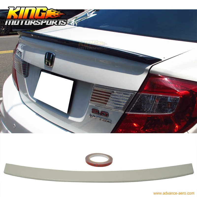 Неокрашенный спойлер для багажника из АБС пластика подходит Honda Civic 9 поколения 4Dr