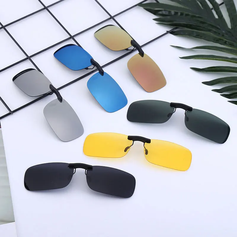 

Unisex Anti-UV4000 Polarized Sunglasses Clip Vintage Day Vision UV400 Lens Eyewear Driving Eyeglasses Night Riding Sun Glasses