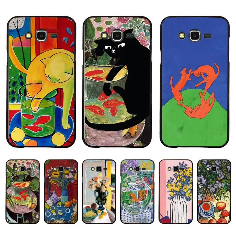 

Henri Matisse cat flowers Art Painting Phone Case For Samsung Galaxy J4plus J6 J5 J72016 J7prime cover for J7Core J6plus Coque