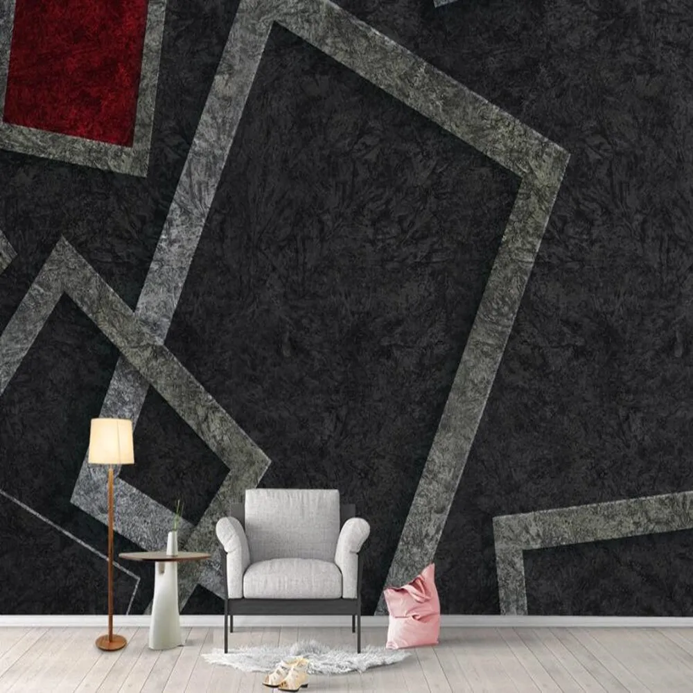 Milofi Пользовательские Большие Настенные обои 3D личность Черный и белый цвета