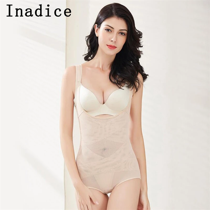 Inadice сексуальный дышащий пояс утягивающий бесшовный корсет полиэстер эластичный