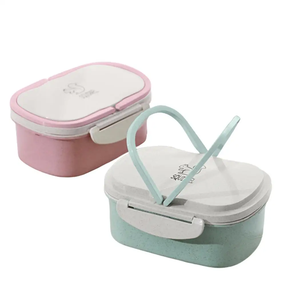 Коробка Пшеничная солома мультфильм Bento Box Портативный экологичный контейнер для