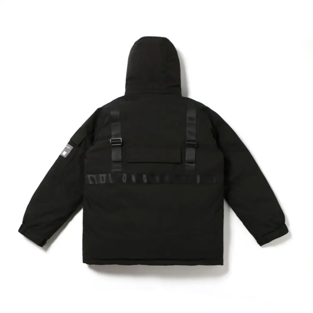 Куртка синтепон с отражающими элементами разгрузкой страпы techwear streetstyle darkwear