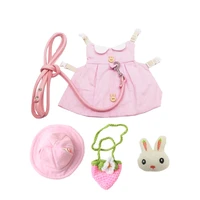 small animal harness vest leash set comfort clothes with accessory travel chest strap rabbit ferret bunny hamster puppy kitten