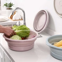 portable folding bucket collapsible basins vegetable fruit basin car washing tool high capacity household cleaning supplies