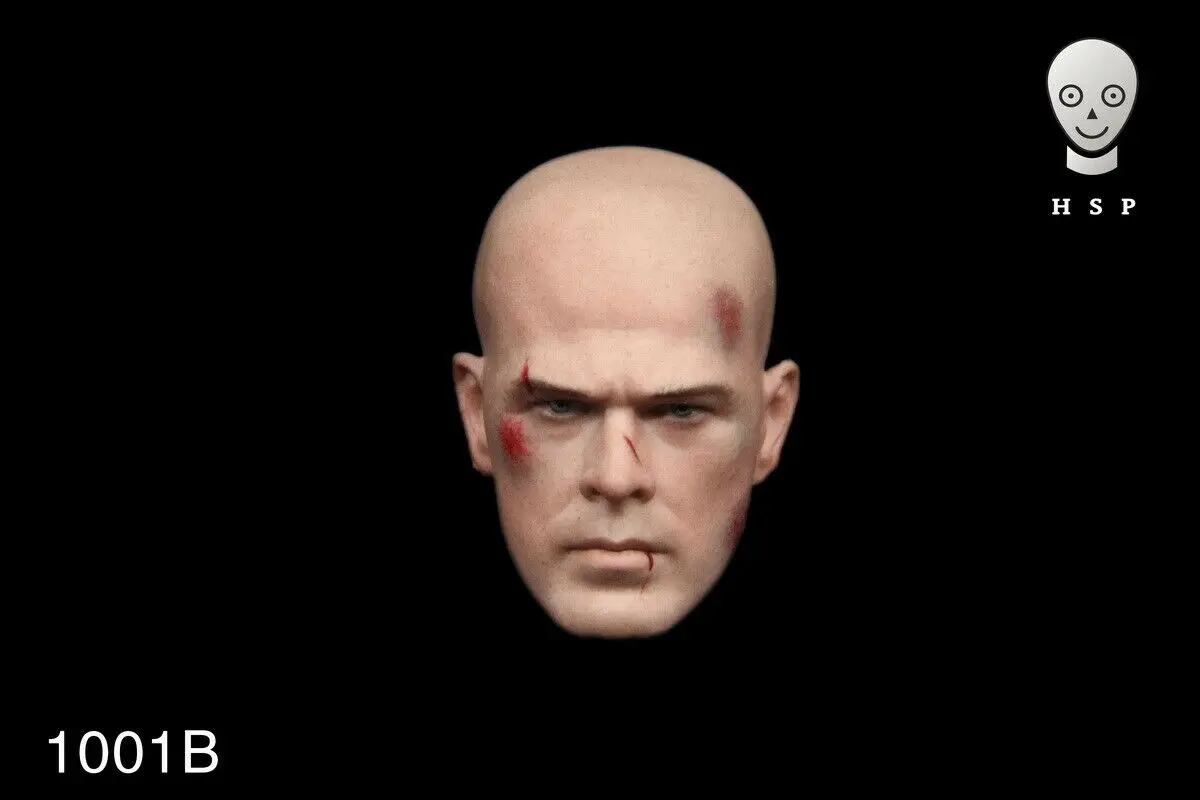 

HSPTOYS 1/6 1001B European Male Bald Head Sculpt War-damaged Ver Head In Stock