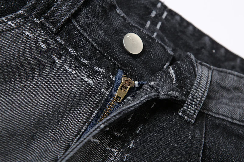 

Streetwear Style for 2021 Summer Women Fashion Newest High-waist Stitching Straight Wide-leg Slim-fit Pantalones De Mujer