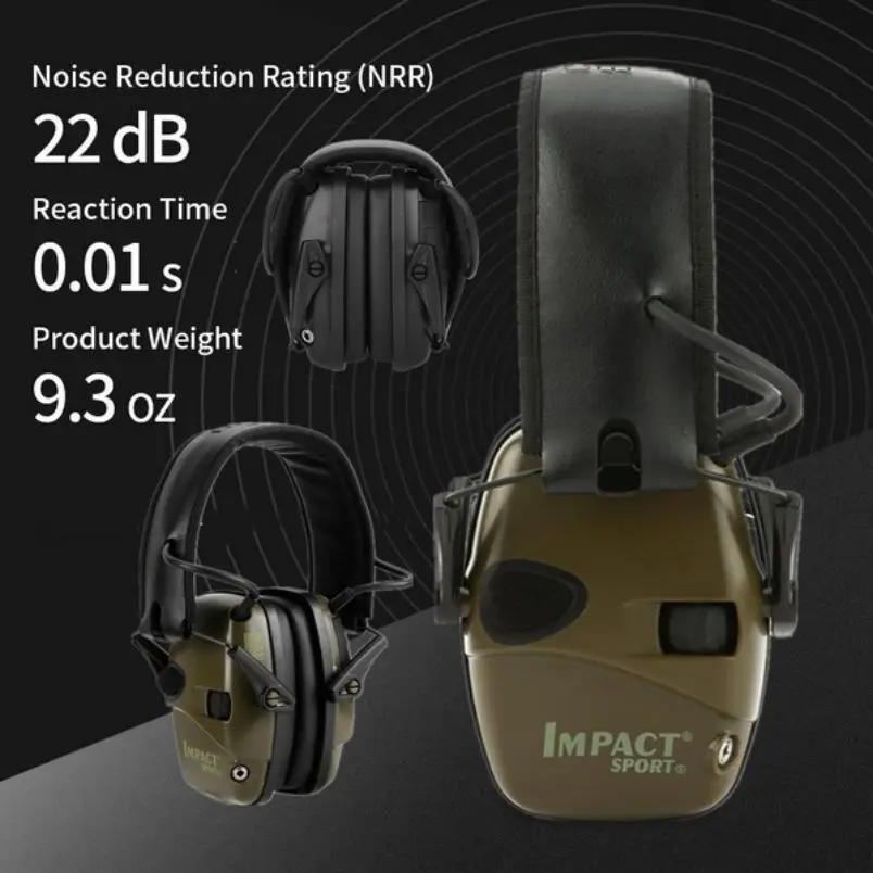 

Anti-Noise Tactical Ear Protector Hearing Protection Headset Electronic Shooting Earmuff Foldable Hunting Noise Reducer